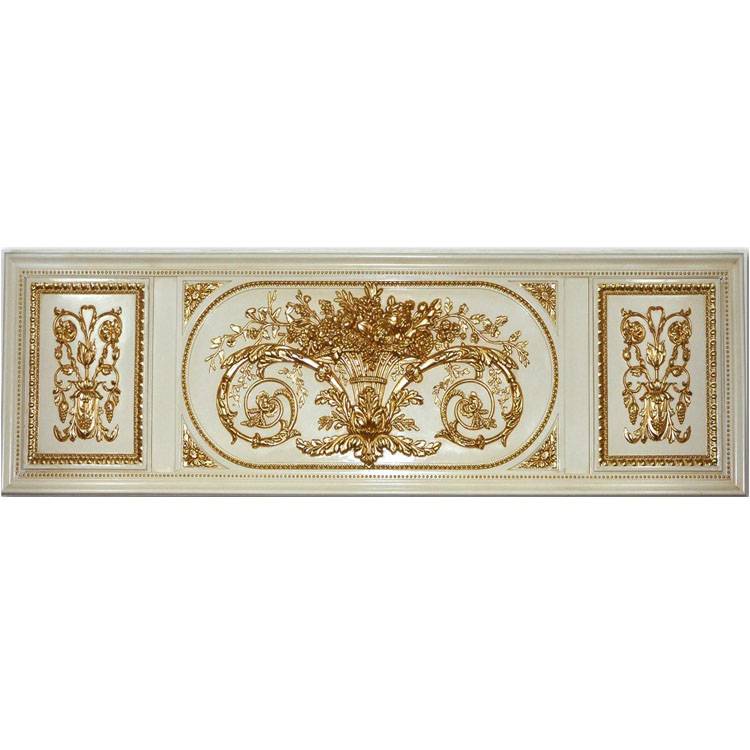 Banruo New Luxurious Style 3D PU Plastic Gold Wall Art Wall Panels Coating Board Panel for Hotel Home Decoration