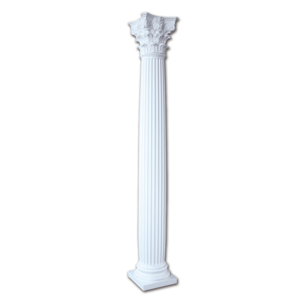 Traditional Groove White Roman Pillar