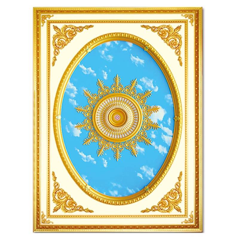 Banruo European style PS plastic lightweight rosette ceiling panel top wall board molding for home building decoration