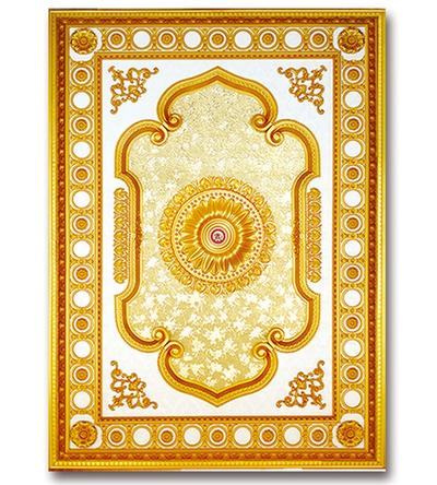 Banruo New Classical Artistic Ceiling Board Plastic PS Decorative Ceiling Plate Tiles Panel for Light Decoration