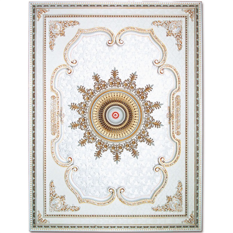 Banruo high-level Artistic Rectangle Rosette Ceiling Top Wall Board Panel for Bedroom Decoration