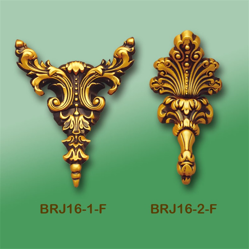 Banruo New Style Gold PS Carving Veneer Ornament Corner Cornice Purchase Appliques Accessories For House Decoration