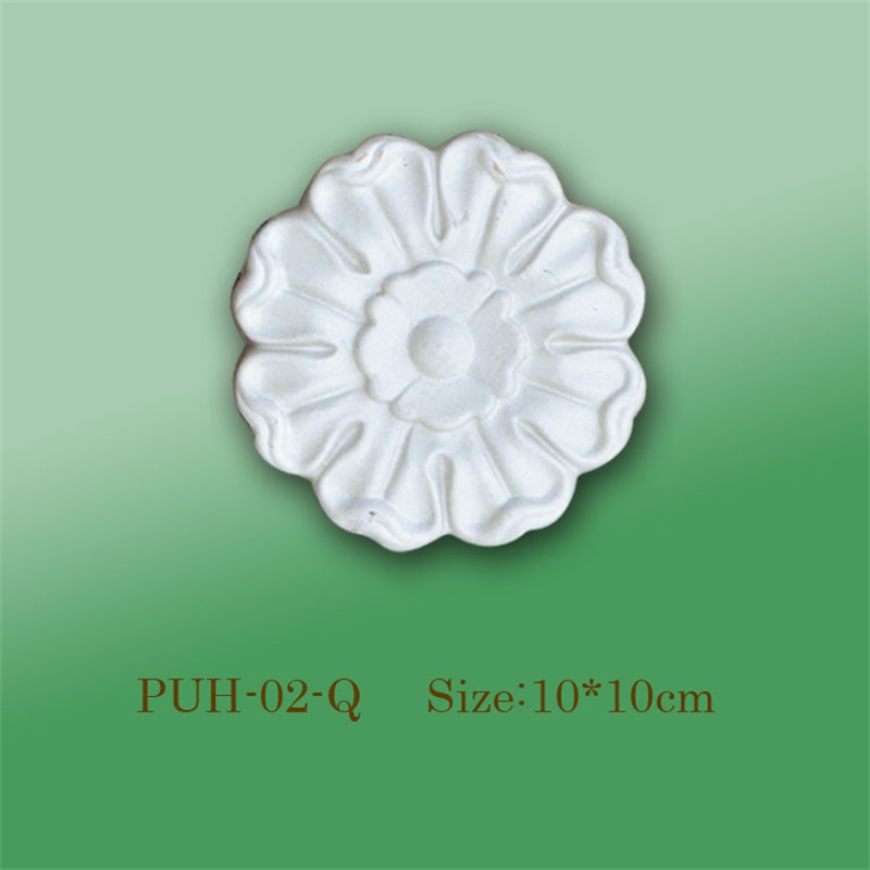 Banruo Wholesale White PU Carving Veneer Ornament Panel Face Molding Appliques Accessories For Furniture Decoration