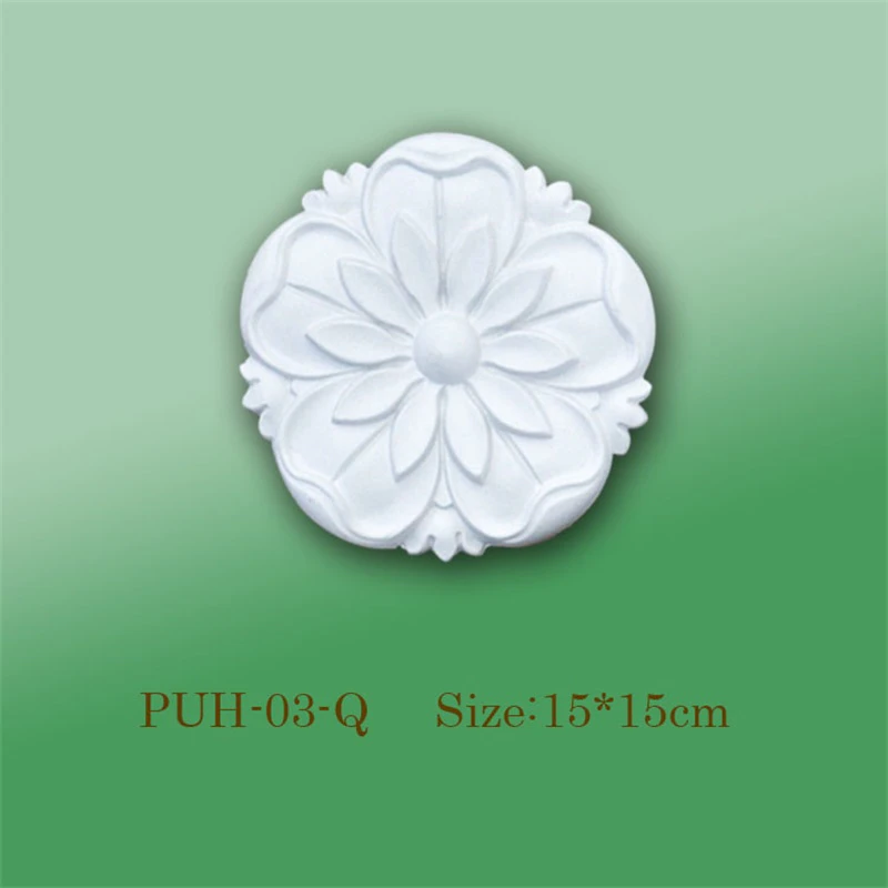 Banruo PS Polystyrene Custom White Decorative Ceiling Rosette For Interior Decoration