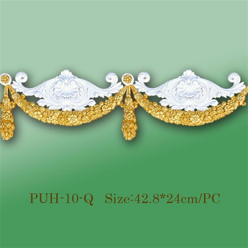 Banruo Highly Decorative Polyurethane PU Appliances and Furniture Onlays Moulding for Decor