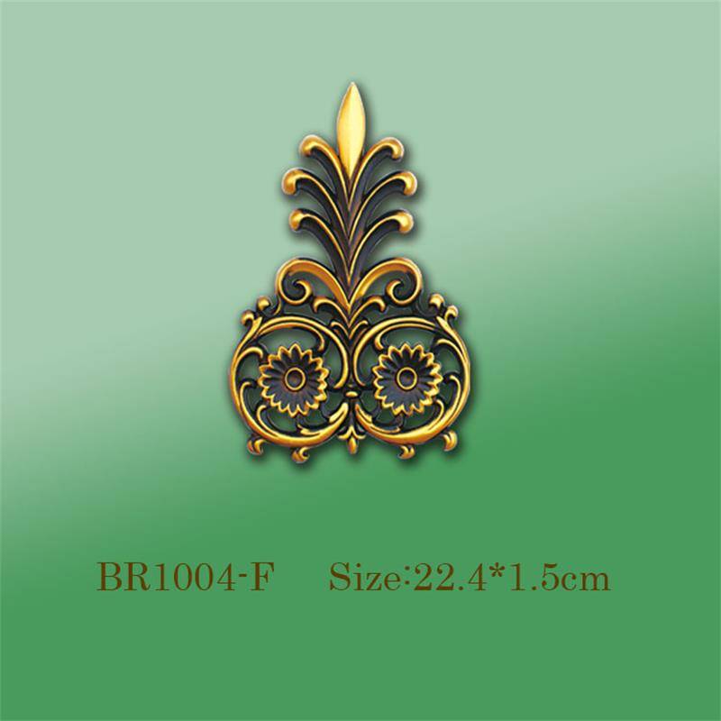 Banruo Best Budget Golden PS Panel Hollowed Veneer Ornament Appliques Accessories For Home Wall Decoration