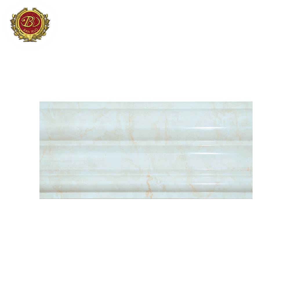 Banruo Low Price PS Polystyrene Marble Pattern Door And Window Molding Chair Rail for Decor