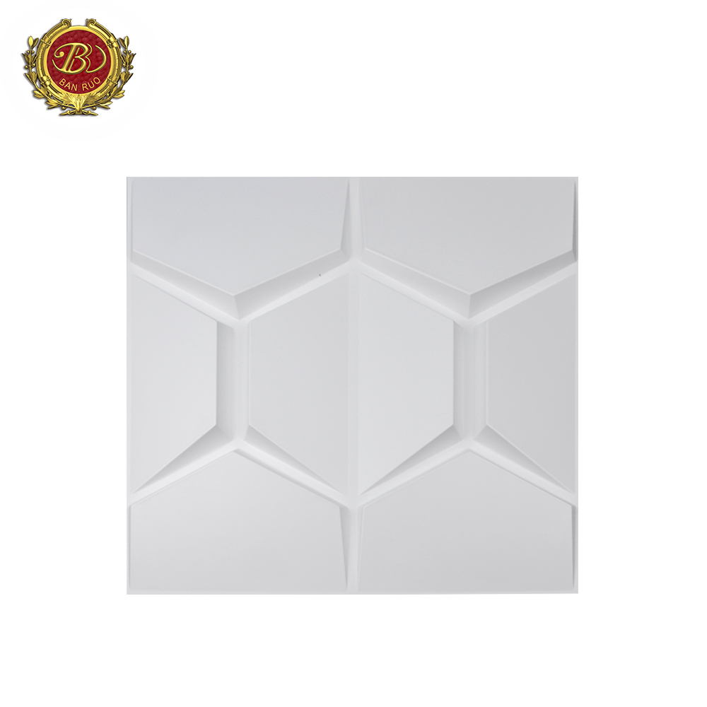 Banruo Matte High Quality 50*50 CM 3D PVC Wall Panels Interior Decorative Panels