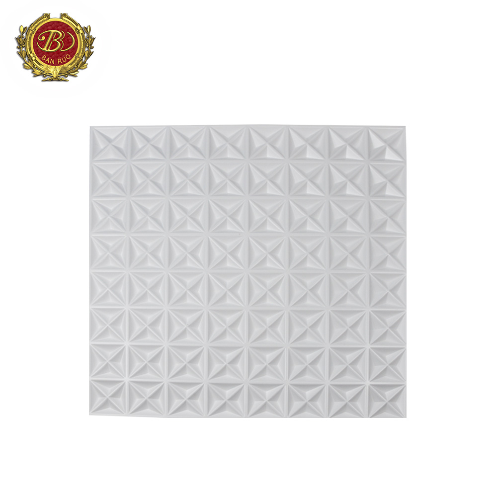 Banruo New Arrival 3D Brick Wallpaper 50*50CM PVC Wall Panel 3d Wall