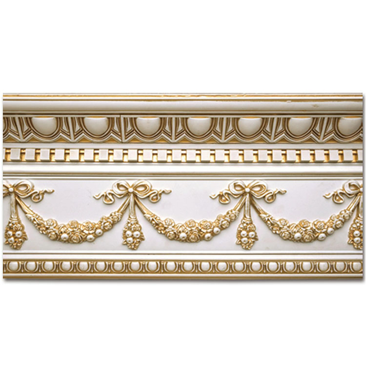 Banruo New Arrival European Style Silver Cornices Best Crown Molding for Ceilings Design