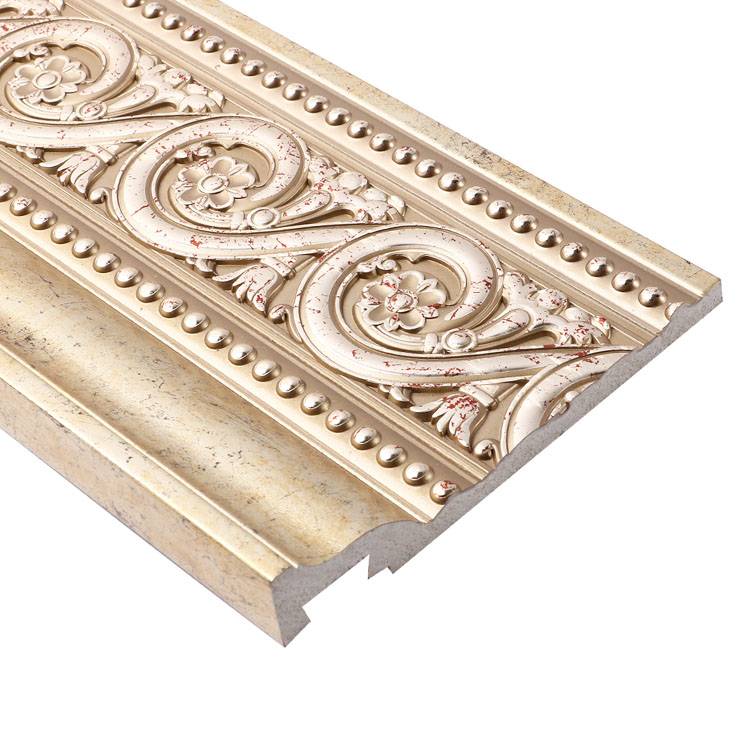 Banruo Architectural Molding Polystyrene Decorative Carved Curtain Track Line Frame Moulding For Interior Window Decoration