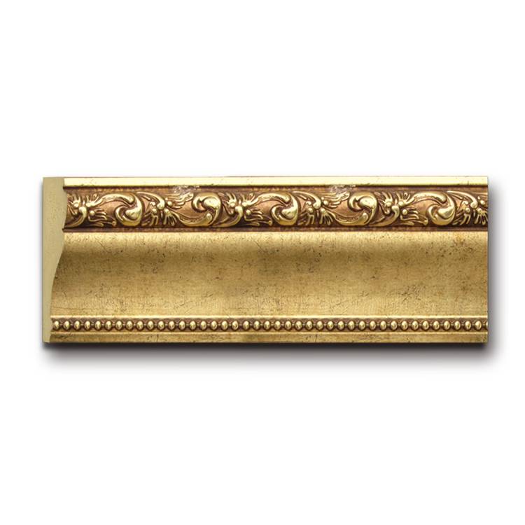 Banruo Classical Style Wood Color 3D PS Frame Line Cornice Frame Trim Moulding Skirting Board for Building Decoration