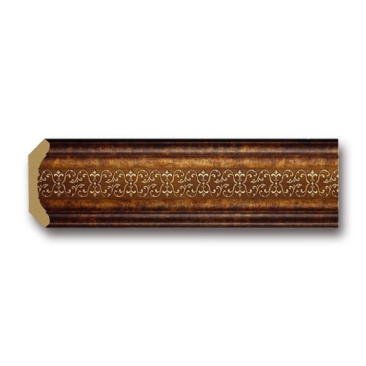 Banruo Polystyrene European Style Wood Like Carve Flower Cornice Crown Moulding