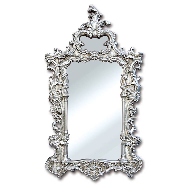 Banruo European Artistic Style Silver PS PU Mirror Trim Photos Frame Moulding For Wall Decoration