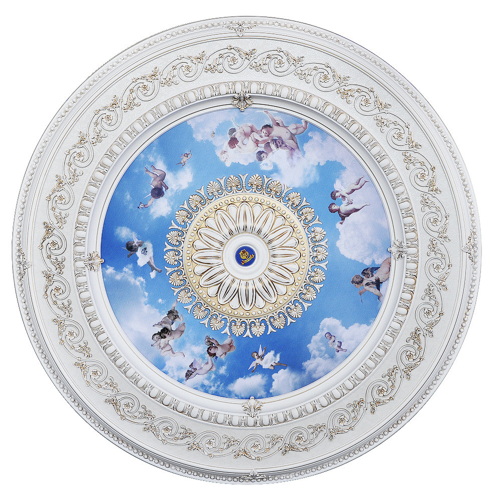 Banruo Cute Blue  PS Polystyrene Decorative Ceiling Medallions for Children's Room