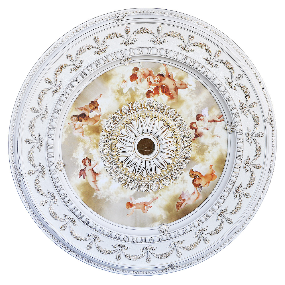 Banruo Classic PS Polystyrene Cheap Ceiling Medallions for Lights