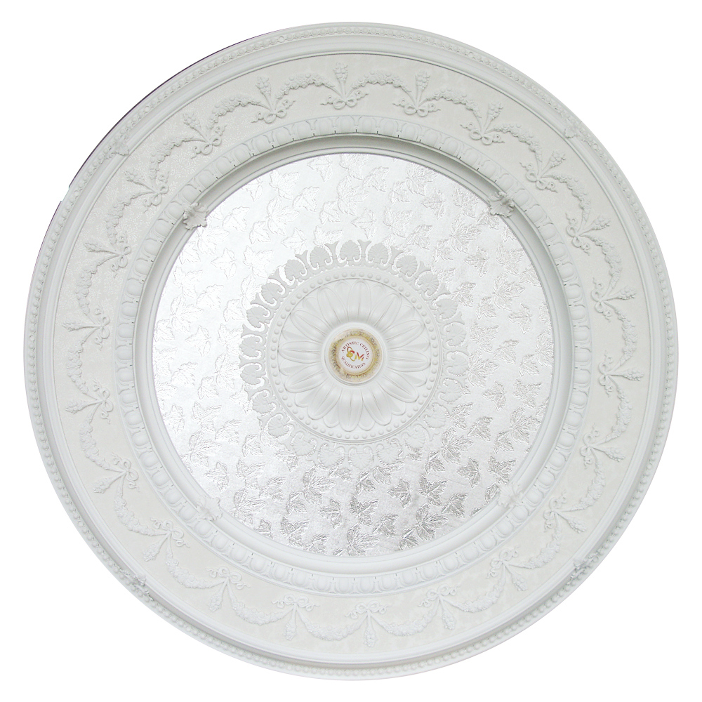 Banruo Elegant White Classic PS Polystyrene Ceiling Medallions Tiles Ceiling Decoration