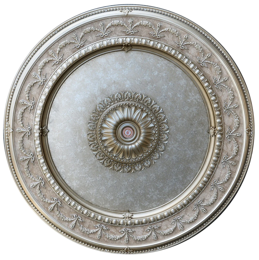 Banruo Antique Sliver Polystyrene Interior Ceiling Medallions Tile Designs