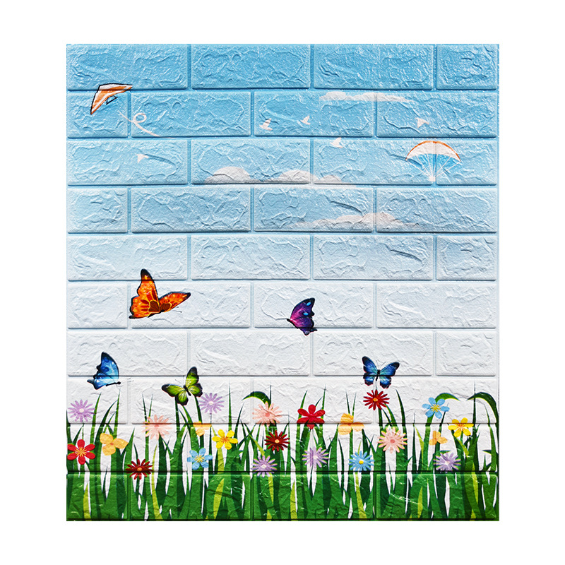 New Modern Panel 3D Wall paper Home Decoration Brick For Children Room Decor